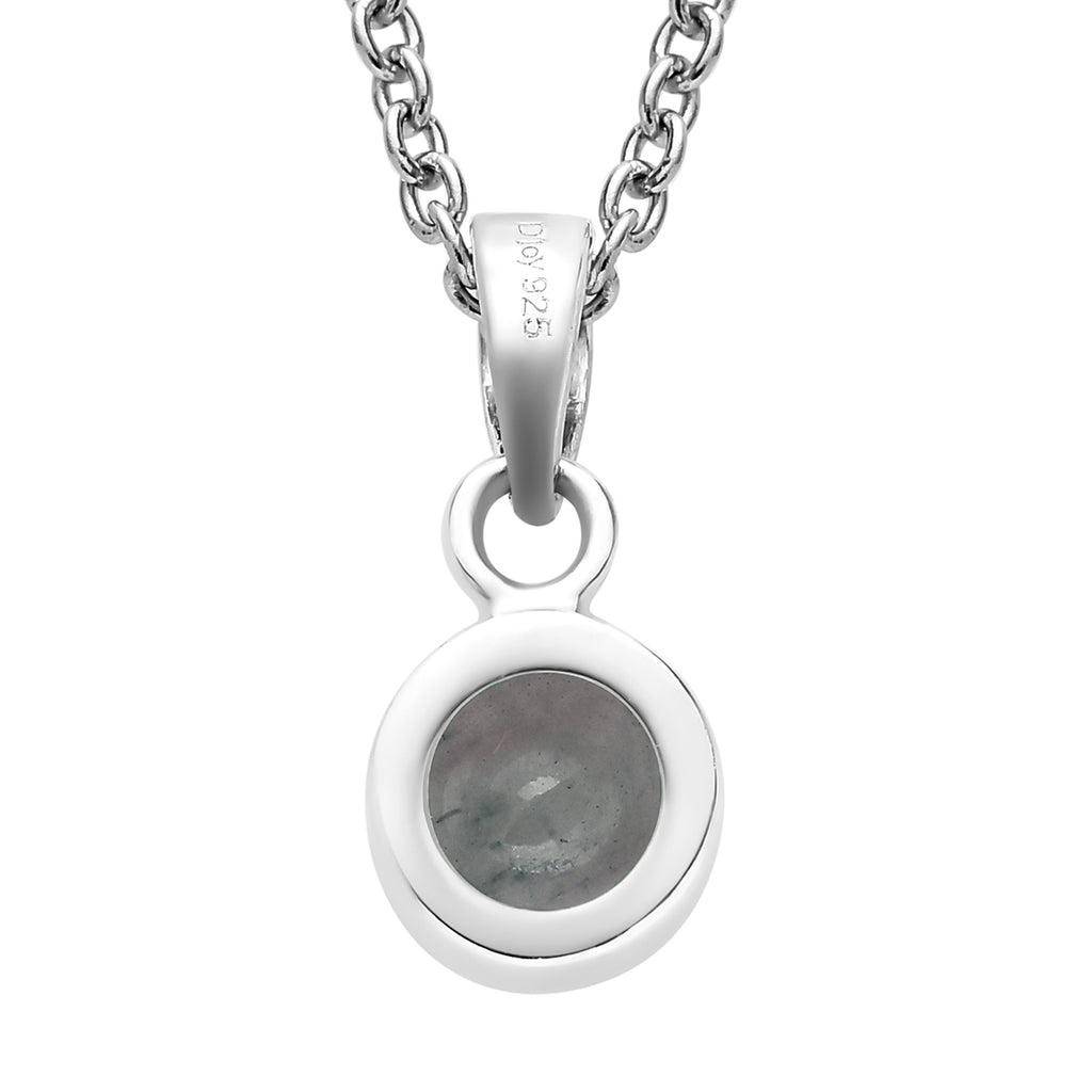 Regenbogen Mondstein-Anhänger und Ohrringe aus 925 Silber, mit Kette aus Edelstahl ca. 2,76 ct