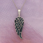Blauer Diamant Anhänger mit Kette 50 cm 925 Silber platiniert ca. 0,25 ct