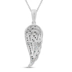 Blauer Diamant Anhänger mit Kette 50 cm 925 Silber platiniert ca. 0,25 ct