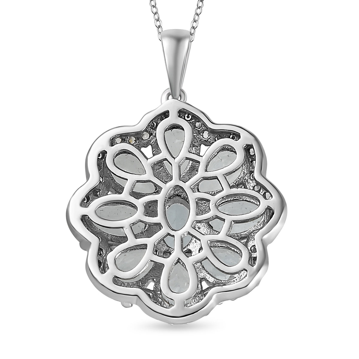 Espirito Santo Aquamarin-Anhänger mit Kette, ca. 3,94 ct