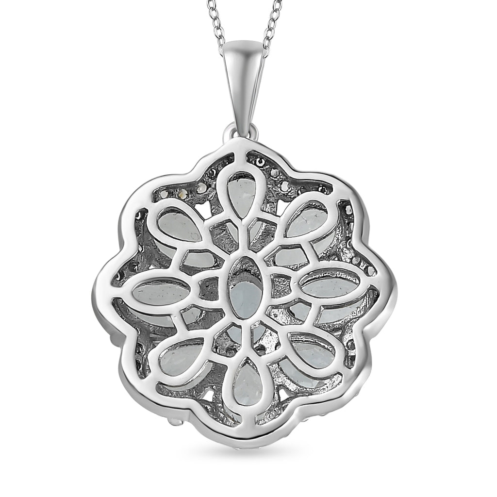 Espirito Santo Aquamarin-Anhänger mit Kette, ca. 3,94 ct