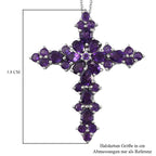 Afrikanischer Amethyst Kreuz-Anhänger mit Kette, ca. 4,29 ct