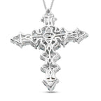 Himmelblauer Topas Kreuz-Anhänger mit Kette, ca. 5,93 ct