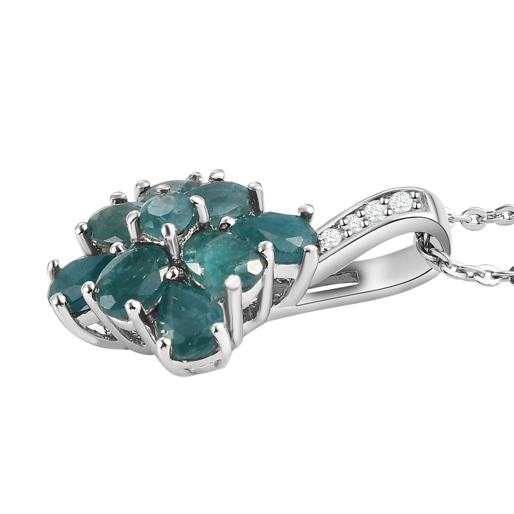 AAA Grandidierit-Anhänger mit Kette, 925 Silber platiniert ca. 1,39 ct