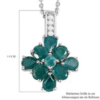 AAA Grandidierit-Anhänger mit Kette, 925 Silber platiniert ca. 1,39 ct