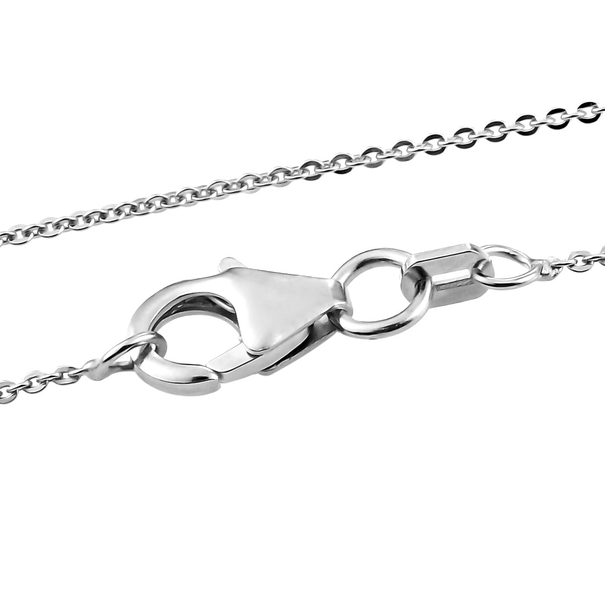 Mehrfarbiger Saphir-Anhänger mit Kette, ca. 50 cm, 925 Silber platiniert ca. 7,42 ct