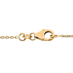 Natürlicher Chromdiopsid-Anhänger mit Kette, 925 Silber Gelbgold Vermeil ca. 4,48 ct