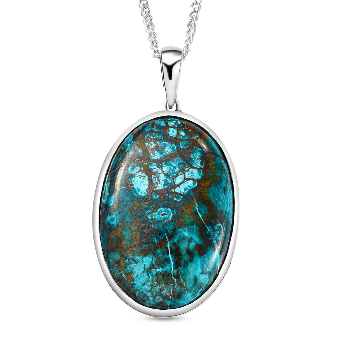 Natürlicher Tafelberg Shadowkite Anhänger mit Kette, 925 Silber platiniert ca. 32.11 ct
