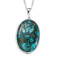 Natürlicher Tafelberg Shadowkite Anhänger mit Kette, 925 Silber platiniert ca. 32.11 ct
