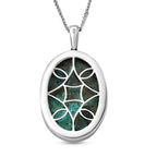 Natürlicher Tafelberg Shadowkite Anhänger mit Kette, 925 Silber platiniert ca. 32.11 ct