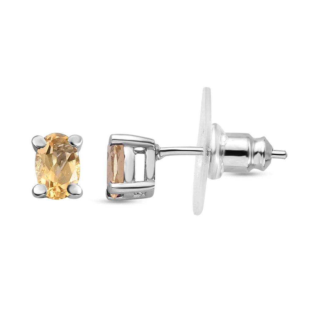 Citrin Kreuz-Anhänger und Ohrringe, Edelstahl ca. 3,76 ct