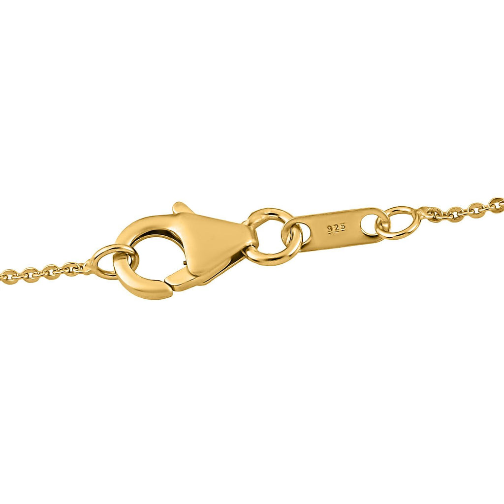 Kagem sambischer Smaragd und weißer Zirkon-Anhänger mit Kette, 925 Silber vergoldet ca. 2.01 ct