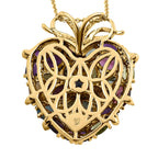 GP Amore Kollektion - Mehrfarbiger Edelstein Anhänger mit Kette, ca. 50 cm, 925 Silber vergoldet ca. 8.18 ct