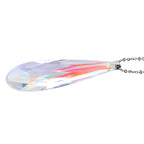 Mystische Glas-Ohrringe und Anhänger mit Kette, Edelstahl