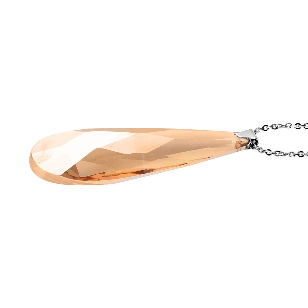 Champagner Glas-Ohrringe und Anhänger mit Kette, Edelstahl