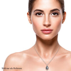 Tahitianischer Muschelkernperlen-Anhänger mit Kette, 925 Silber rhodiniert und Edelstahl