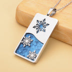 Blauer Edelstahl-Anhänger mit Kette, reiner Edelstahl ca. 5.00 ct