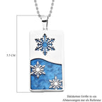 Blauer Edelstahl-Anhänger mit Kette, reiner Edelstahl ca. 5.00 ct