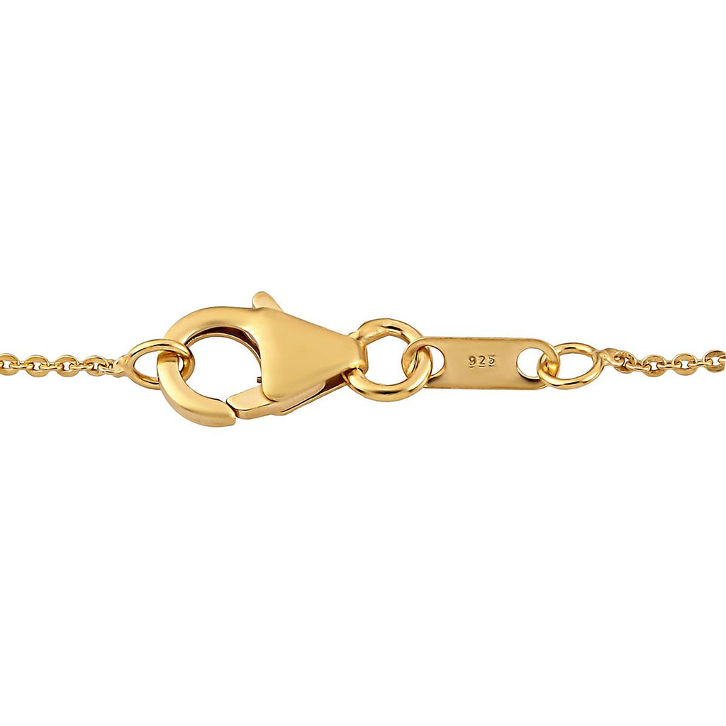 Natürlicher, äthiopischer Welo Opal-Anhänger mit Kette, 925 Silber Gelbgold Vermeil ca. 1,30 ct