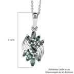 Montana Pfau Saphir-Anhänger mit Kette, 925 Silber platiniert ca. 0,95 ct