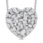 GP Amore-Kollektion - Weißer Diamant-Anhänger mit Kette, 925 Silber platiniert ca. 0.33 ct