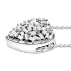 GP Amore-Kollektion - Weißer Diamant-Anhänger mit Kette, 925 Silber platiniert ca. 0.33 ct
