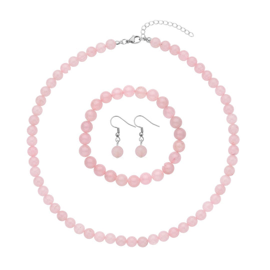 3er Set - Gelbe Tigerauge Halskette, Armband und Ohrringe, 316L Edelstahl ca. 323.50 ct