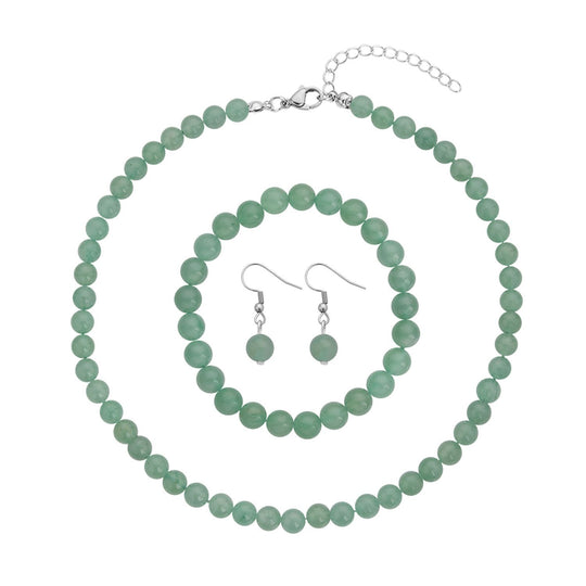 3er Set - Gelbe Tigerauge Halskette, Armband und Ohrringe, 316L Edelstahl ca. 323.50 ct