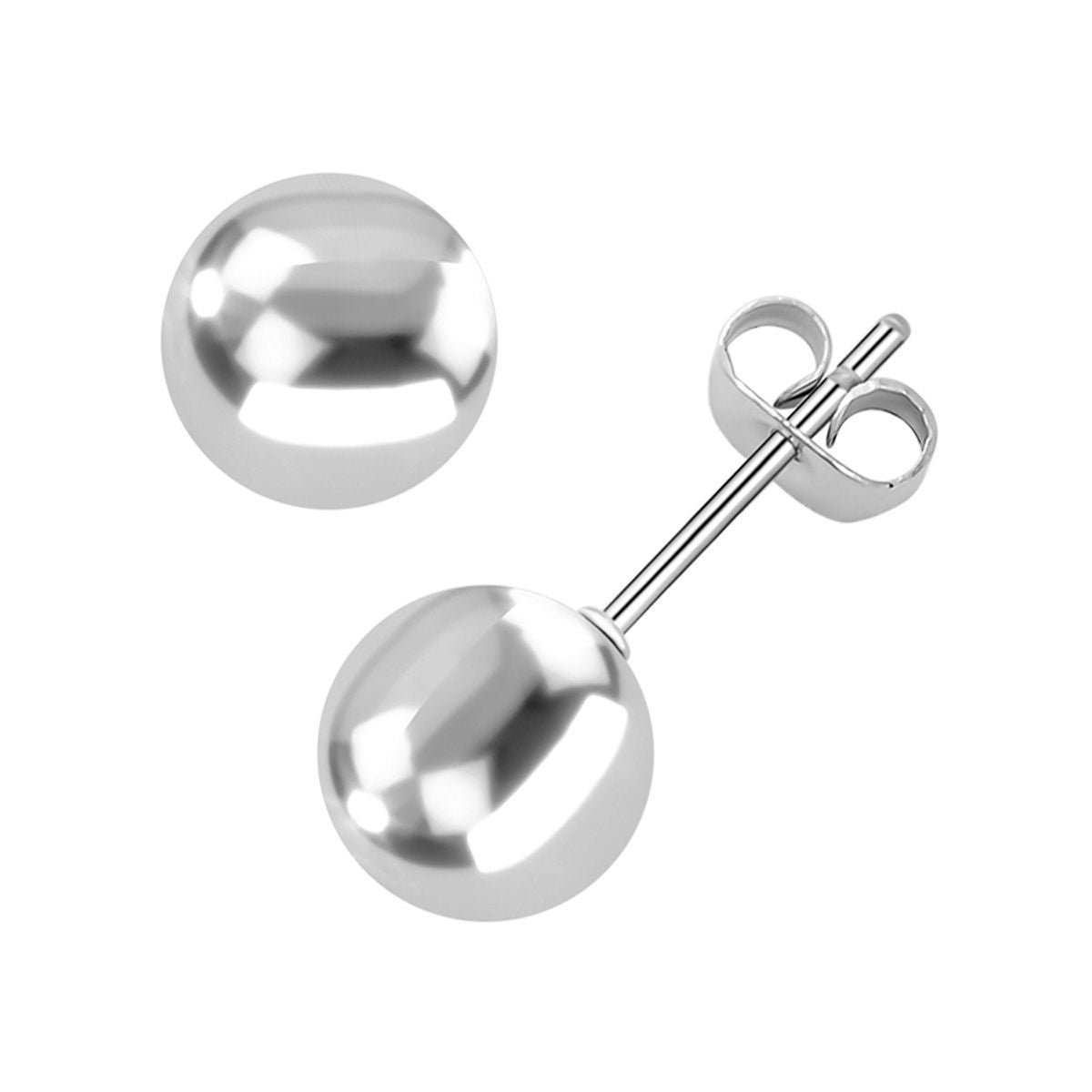 2er Set - Weißes Kristall-Collier und Ohrstecker, ca. 50 cm, silberfarben