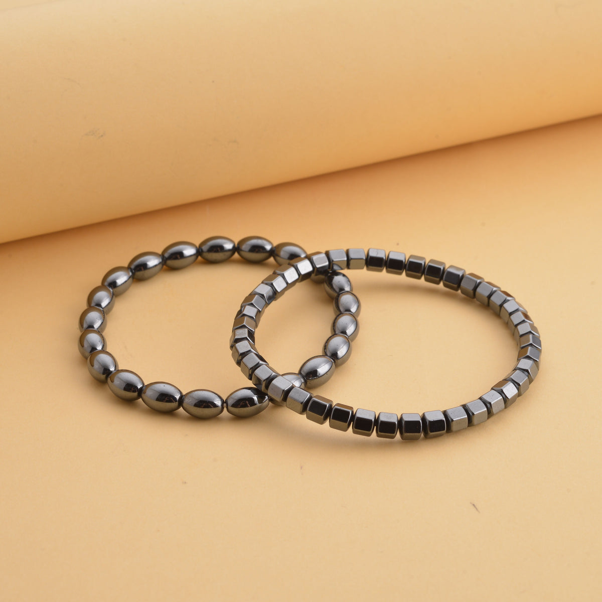 2er Set Hämatit Armbänder, Fass ca. 160.00 ct