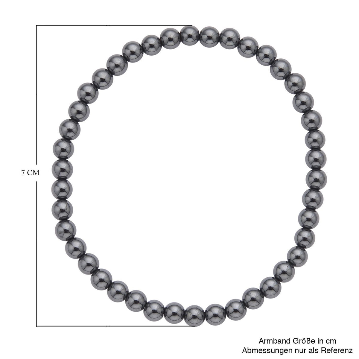2er Set Hämatit Armbänder, Rund-Kugel ca. 166,00 ct