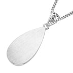 Schwarze quarz Anhänger mit Kette, Edelstahl ca. 45.00 ct