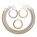 EVER TRUE 6er - Schlangen Halskette und Armband, 316L Edelstahl 750 vergoldet und 750 rosévergoldet