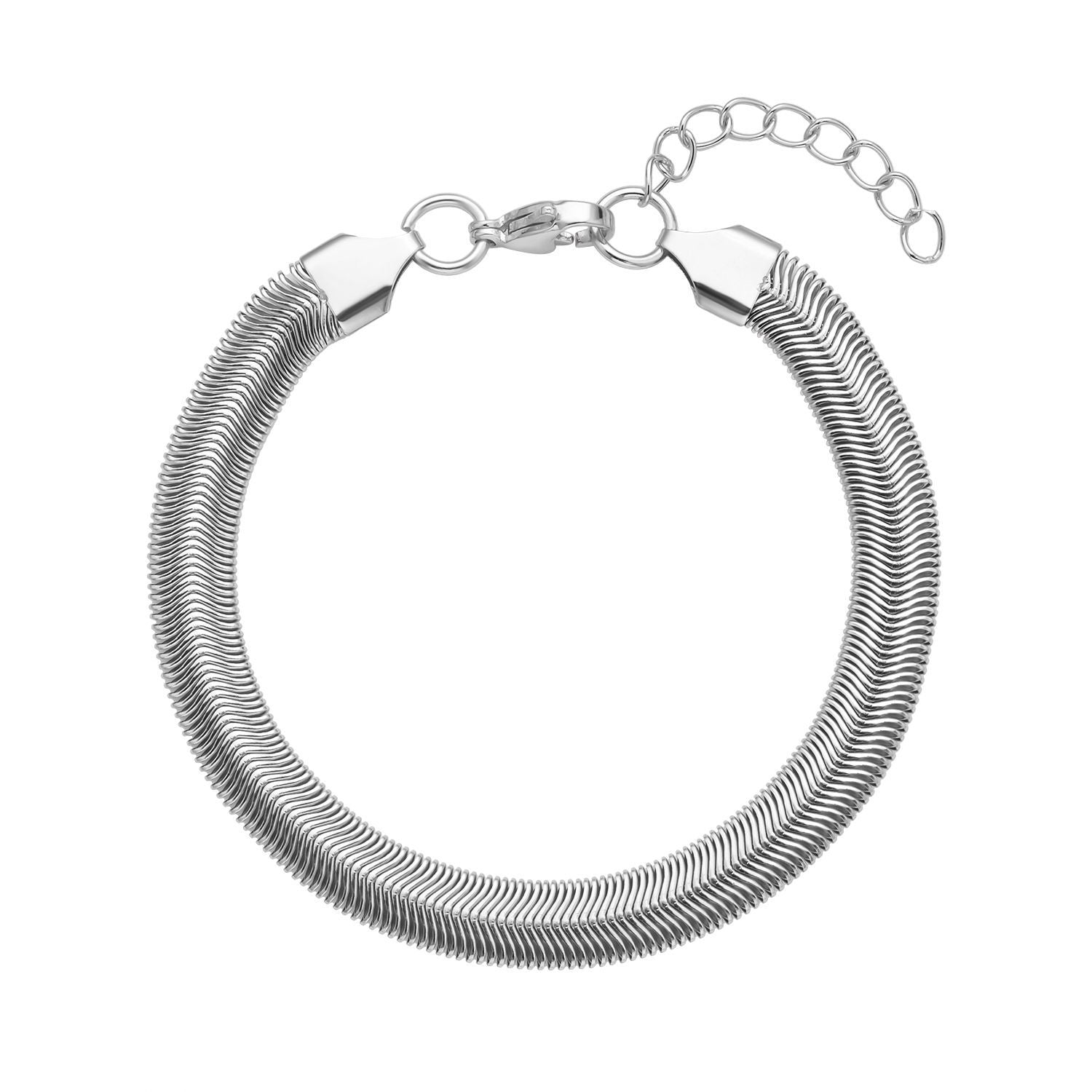 EVER TRUE 6er - Schlangen Halskette und Armband, 316L Edelstahl 750 vergoldet und 750 rosévergoldet