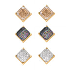 Mehrfarbiger Kristall, weißer Kristall, Schmuckset 13.50 ct