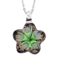 Murano-Stil Glas Anhänger mit Kette, Grün