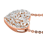 GP Amore Kollektion - Diamant und Blauer Saphir-Anhänger mit Kette, ca. 50 cm, 925 Silber Roségold Vermeil ca. 0.33 ct