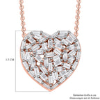GP Amore Kollektion - Diamant und Blauer Saphir-Anhänger mit Kette, ca. 50 cm, 925 Silber Roségold Vermeil ca. 0.33 ct