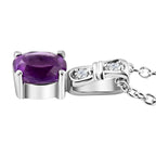 3er Set, afrikanische Amethyst Ohrringe, Armband, Anhänger mit Kette, Edelstahl, ca. 7.28 ct