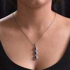 Afrikanischer Amethyst Anhänger mit Kette, Edelstahl, ca. 2.25 ct