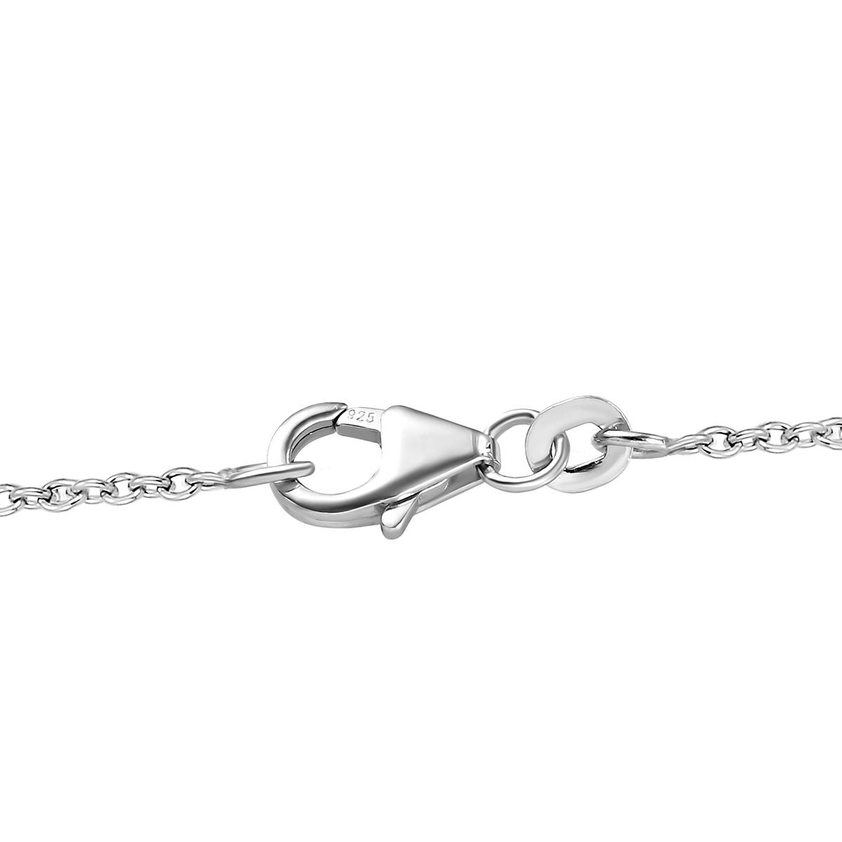 AA Norwegischer Thulit Anhänger mit Kette, 925 Silber platiniert, ca. 4.27 ct