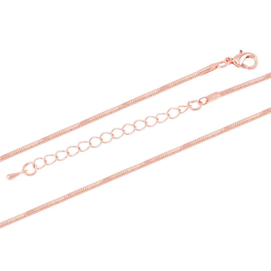 Glitzernde Designer Kristall Anhänger mit Kette, roséfarben
