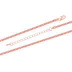 Kristall Glitzerndes Herz Anhänger mit Kette, roséfarben