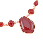 Roter Achat Anhänger mit Kette, Reiner Edelstahl, ca. 298.00 ct
