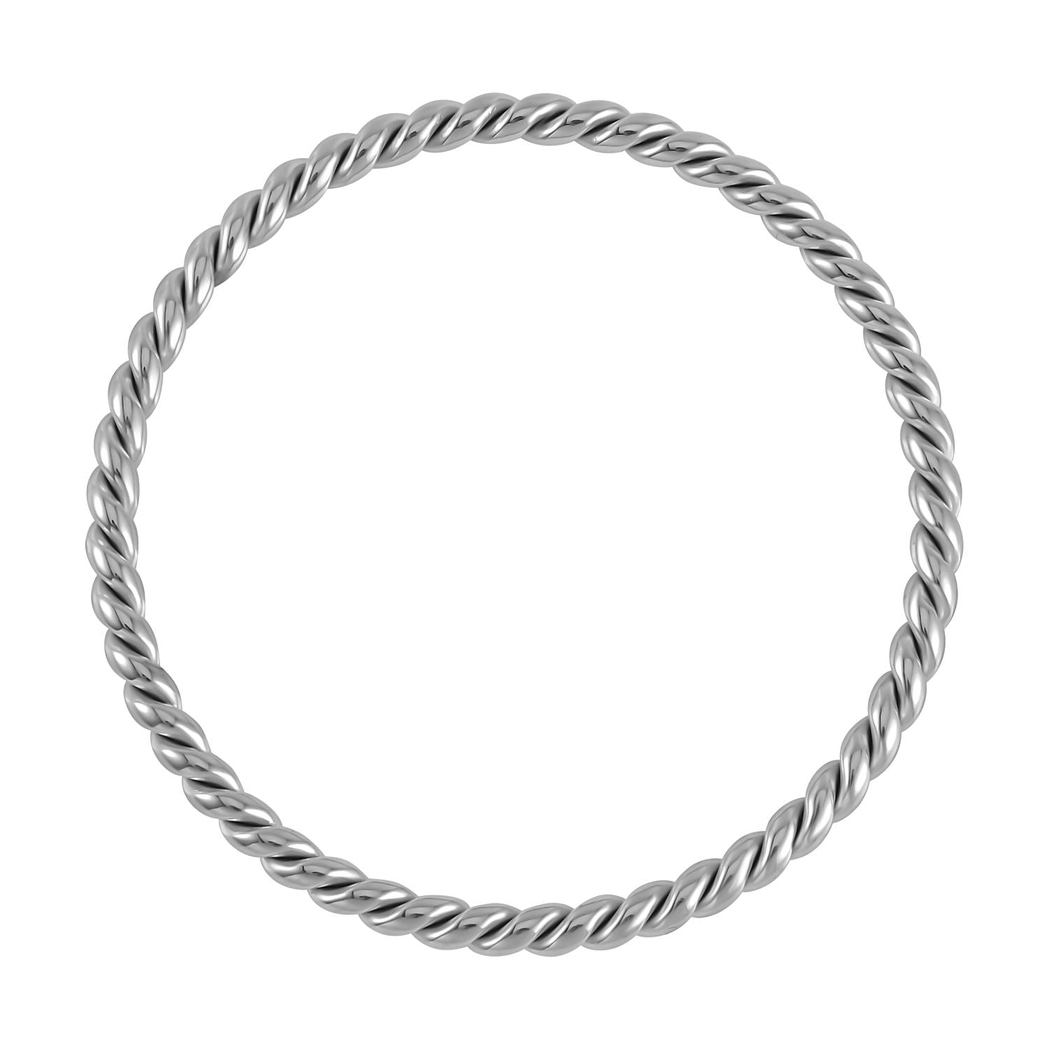2er Set - Gedrehte Armreif und Ohrringe, 316L Edelstahl