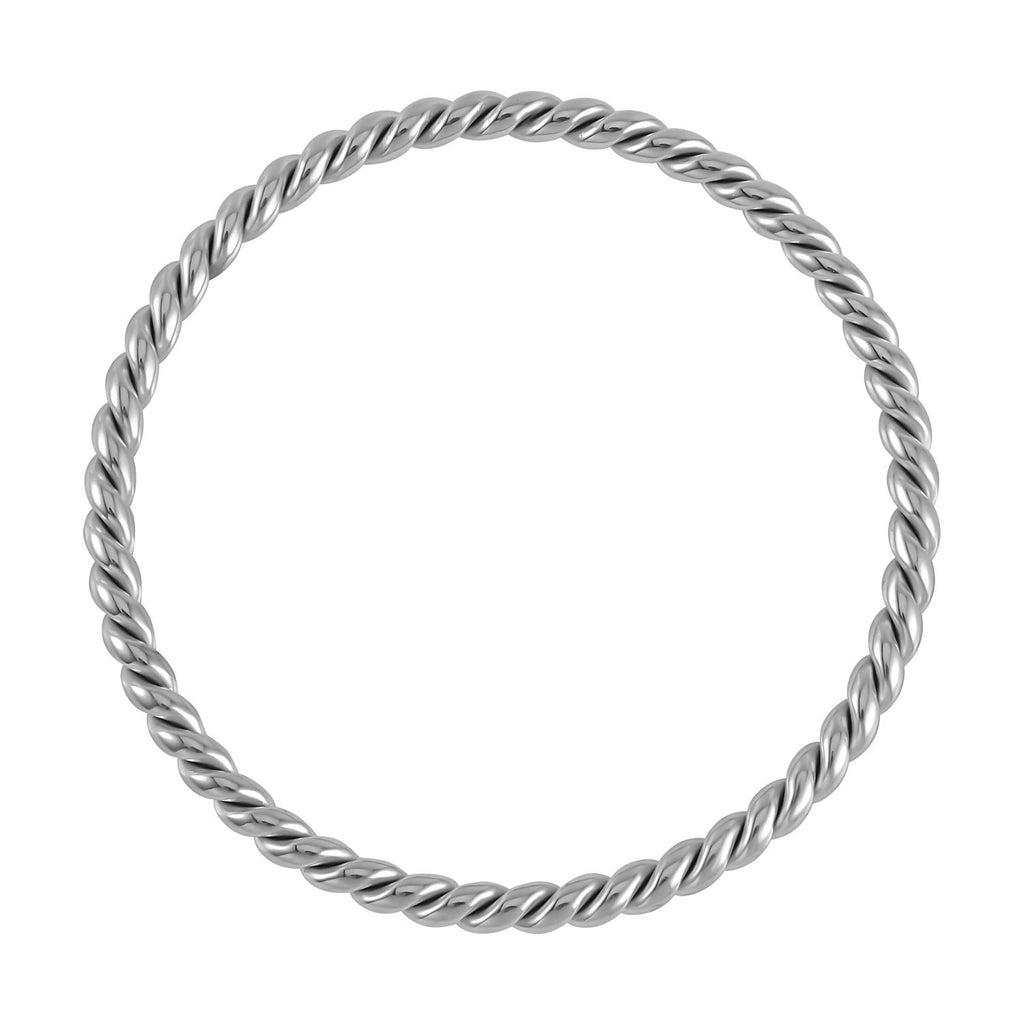 2er Set - Gedrehte Armreif und Ohrringe, 316L Edelstahl