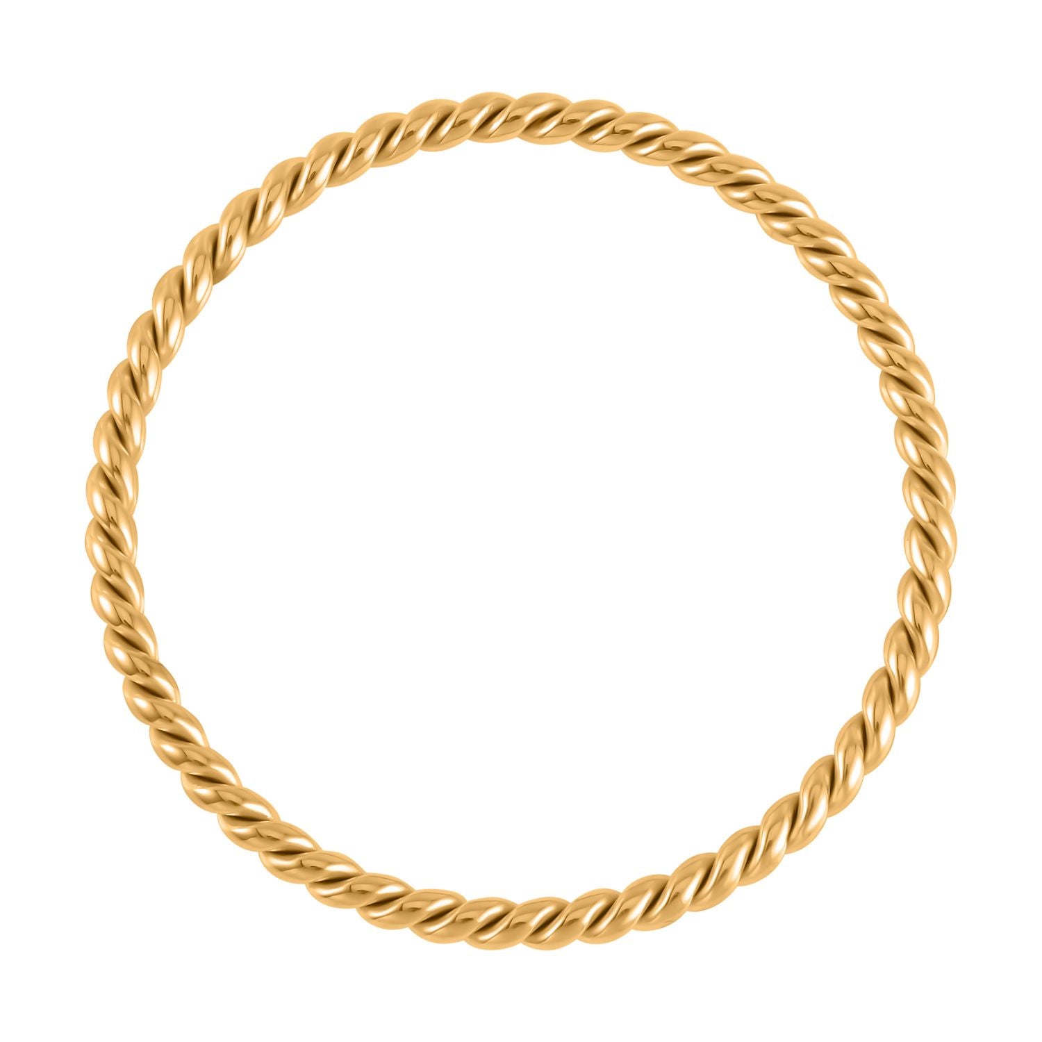 2er Set - Gedrehte Armreif und Ohrringe, Edelstahl, goldfarben