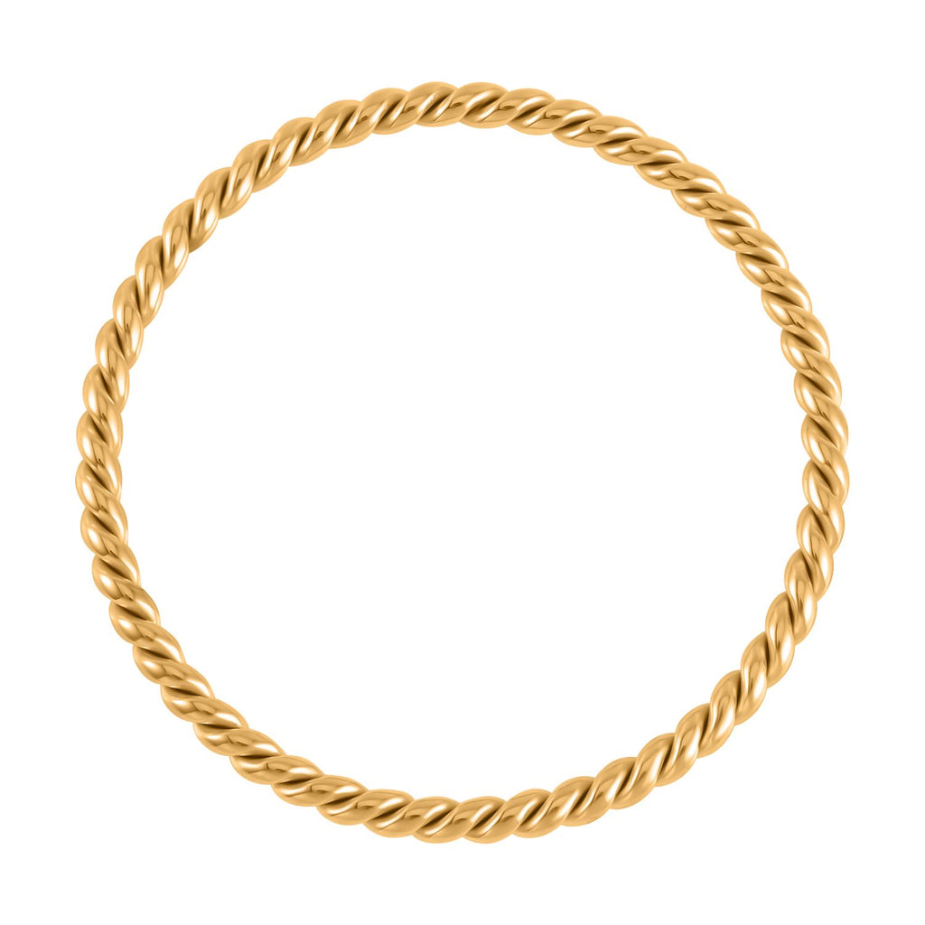 2er Set - Gedrehte Armreif und Ohrringe, Edelstahl, goldfarben