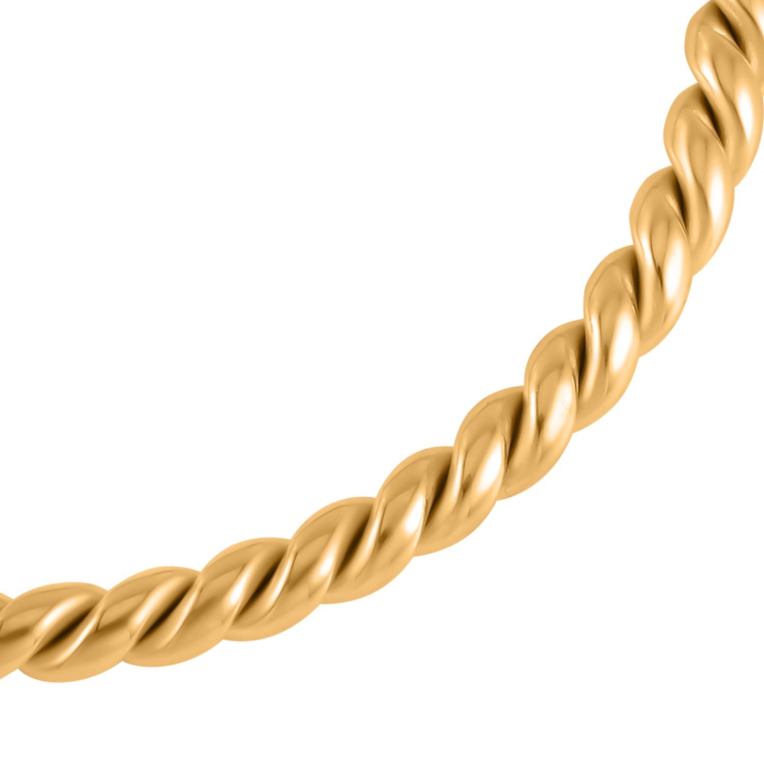 2er Set - Gedrehte Armreif und Ohrringe, Edelstahl, goldfarben