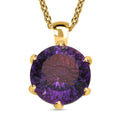 Afrikanischer Amethyst und Zirkon-Anhänger mit 50cm Kette - 6,68 ct.